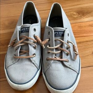 Sperry women’s gray Canvas Boat Shoes